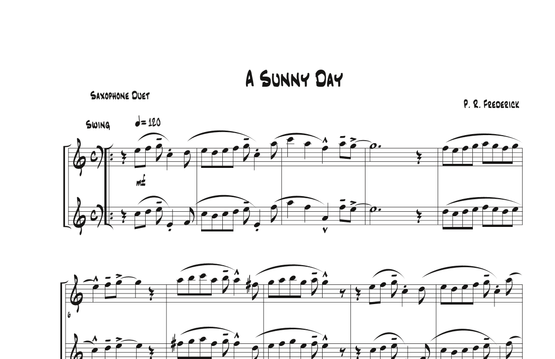 Sunny Day (Saxophone Duet)