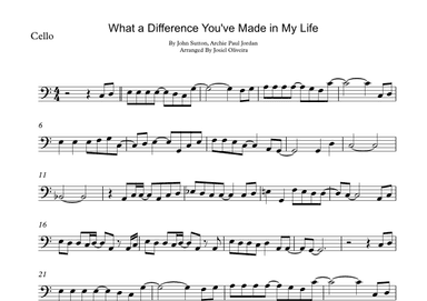 What A Difference You've Made In My Life (arr. Josiel Oliveira)
