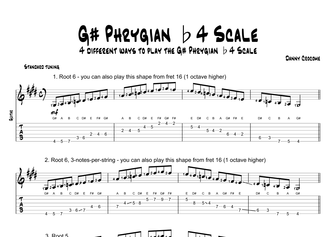 G# Phrygian b4 Scale (4 Ways to Play)