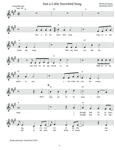 Just a Little Snowbird Song