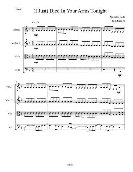 (i Just) Died In Your Arms (arr. Thomas Strauch)
