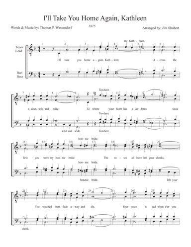 I'll Take You Home Again, Kathleen (arr. Jim Shubert)