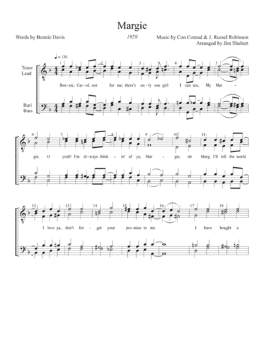 Margie (arr. Jim Shubert)
