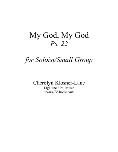 My God, My God (Ps. 22) [Soloist/Small Group]