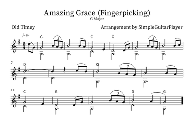 Amazing Grace (arr. SimpleGuitarPlayer)