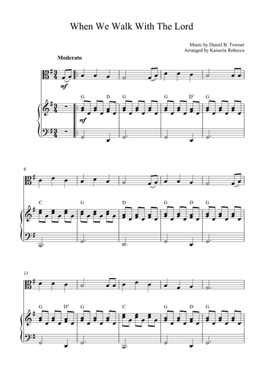 When We Walk With The Lord (arr. Kaiserin Rebecca)