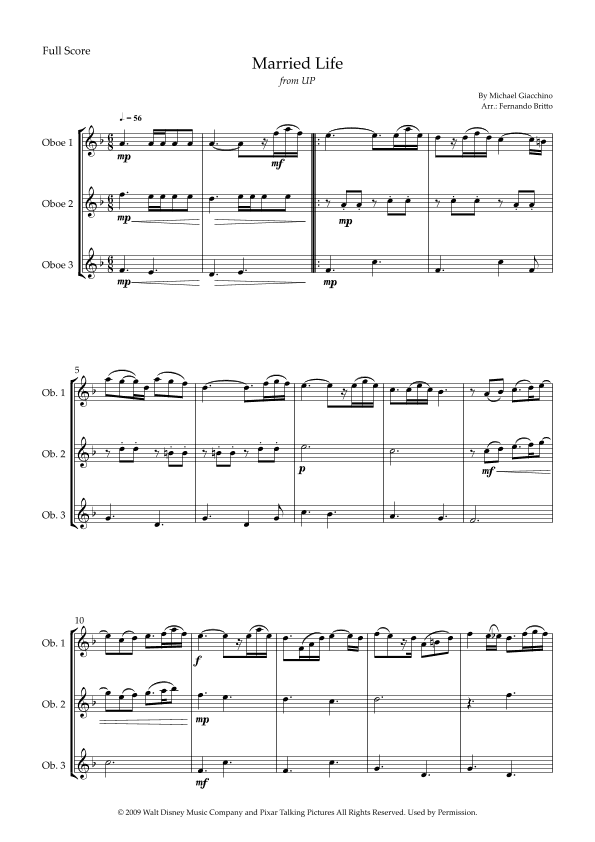 Married Life (arr. Fernando Britto)