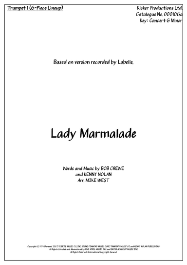 Lady Marmalade (arr. Mike West)