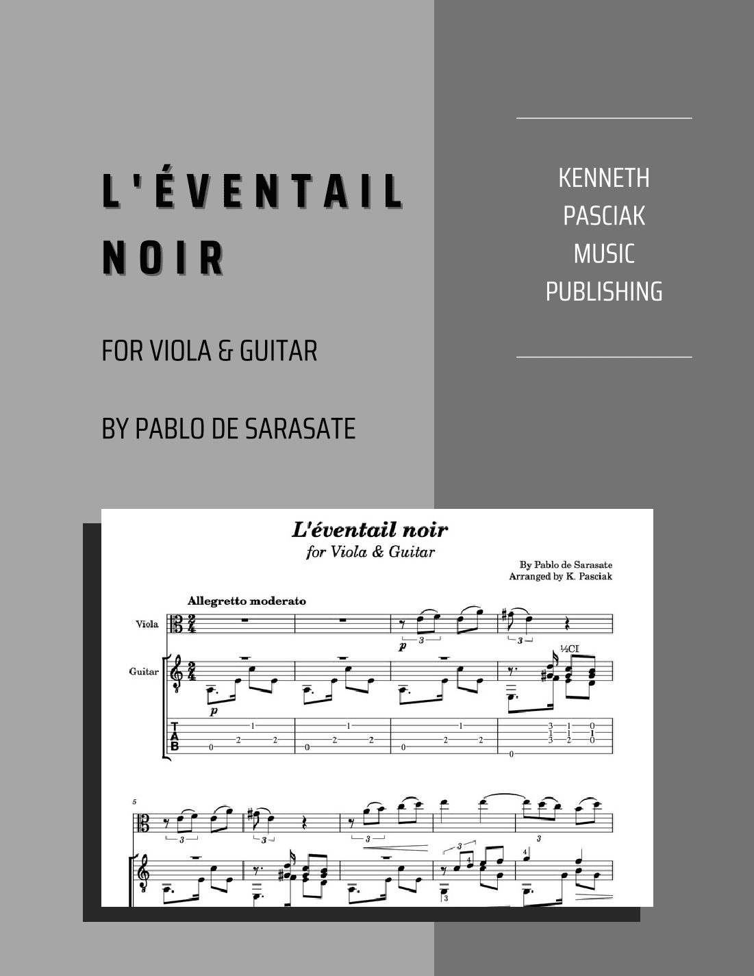 L'éventail noir (for Viola & Guitar) (arr. Kenneth Pasciak)