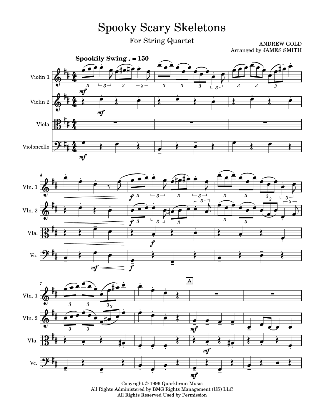 Spooky Scary Skeletons (arr. James Smith)