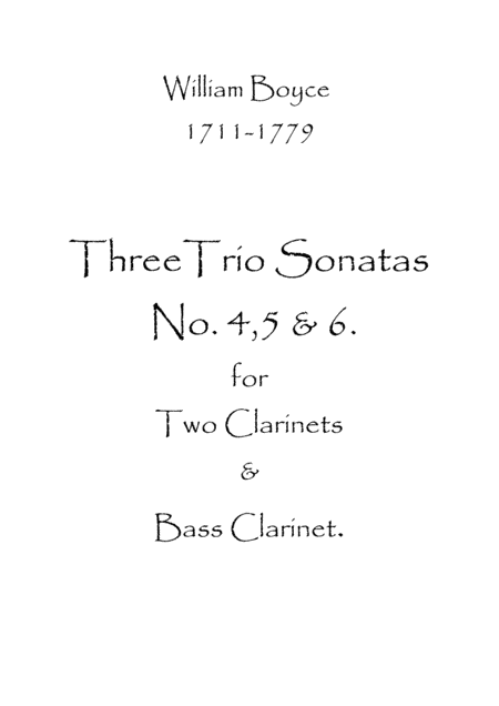 Three Trio Sonatas No.4,5 &6 (arr. Spence Bundy)