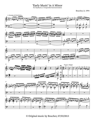 'Early Music' in A Minor