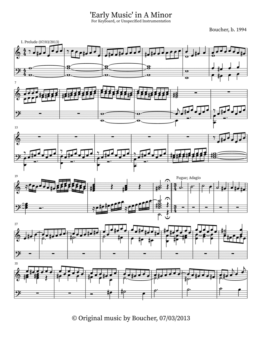 'Early Music' in A Minor