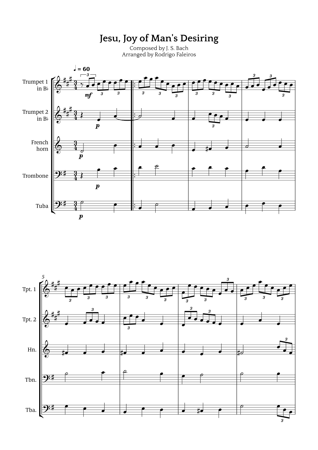 Jesu, Joy of Man's Desiring (arr. Rodrigo Faleiros)