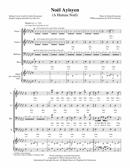 Noel Ayisen (a Haitian Noel) (arr. Willi Zwozdesky)