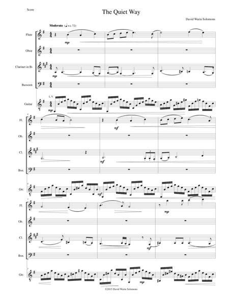 The Quiet Way for woodwind quartet and guitar