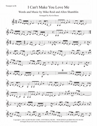 I Can't Make You Love Me (arr. Kevin Busse)