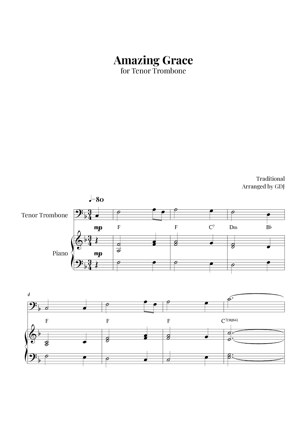 Amazing Grace (arr. GDJ)