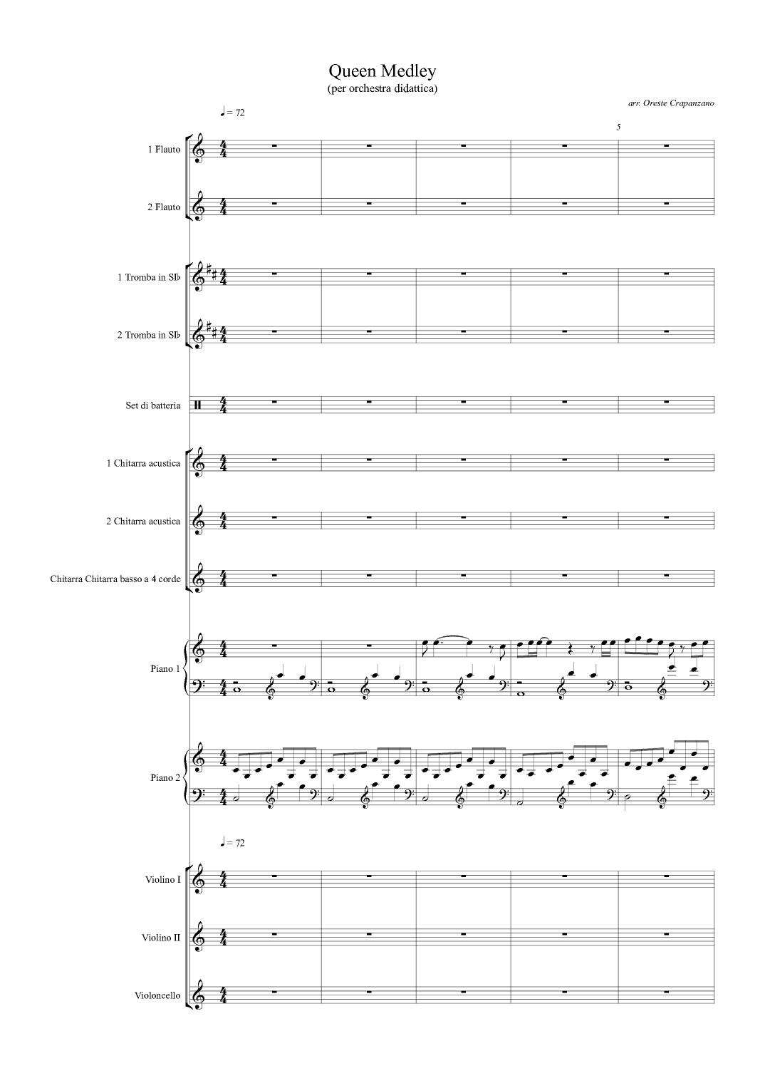 We Will Rock You (arr. O. Crapanzano)