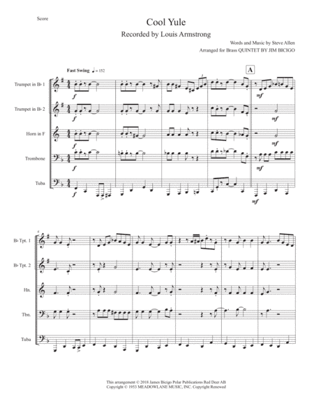 Cool Yule (arr. Jim Bicigo)