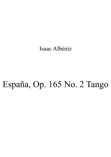 España, Op. 165 No. 2 Tango (arr. Patrizia Luraschi)