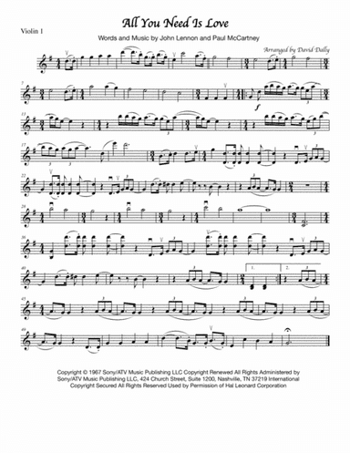 All You Need Is Love (arr. David Dally, Margie Dally)