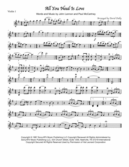 All You Need Is Love (arr. David Dally, Margie Dally)