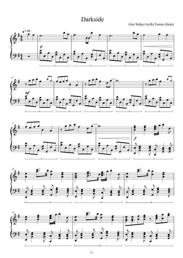 Darkside (arr. Alan Walker)