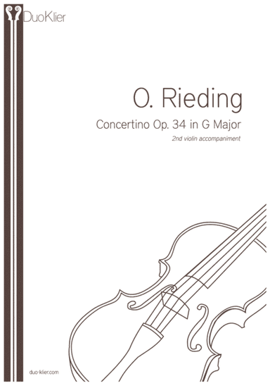 Rieding - Concertino Op 34 in G Major, 2nd violin accompaniment (arr. Duo Klier)