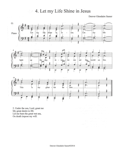 Hymn No. 4, Let My Life Shine in Jesus
