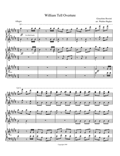 William Tell Overture Piano Trio (1 Piano 6 Hands) (arr. Dr. Walden Hughes)