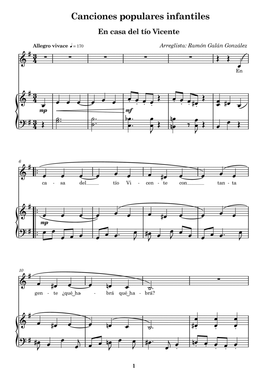 En casa del tío Vicente (arr. Sergio Galan Parro)