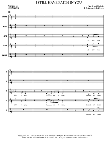 I Still Have Faith In You (arr. Mark Pepping)