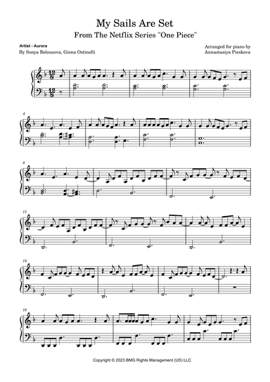 My Sails Are Set (arr. Annastasiya Pieskova)
