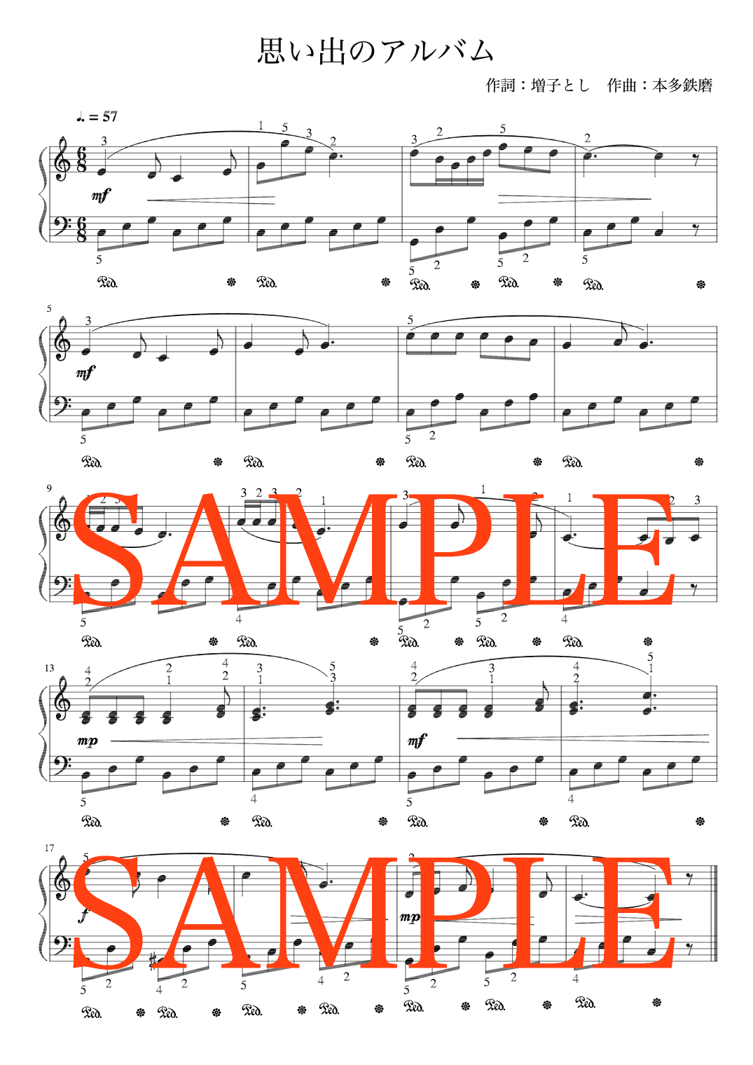 "Album of Memories" (Cdur) (arr. pfkaori)