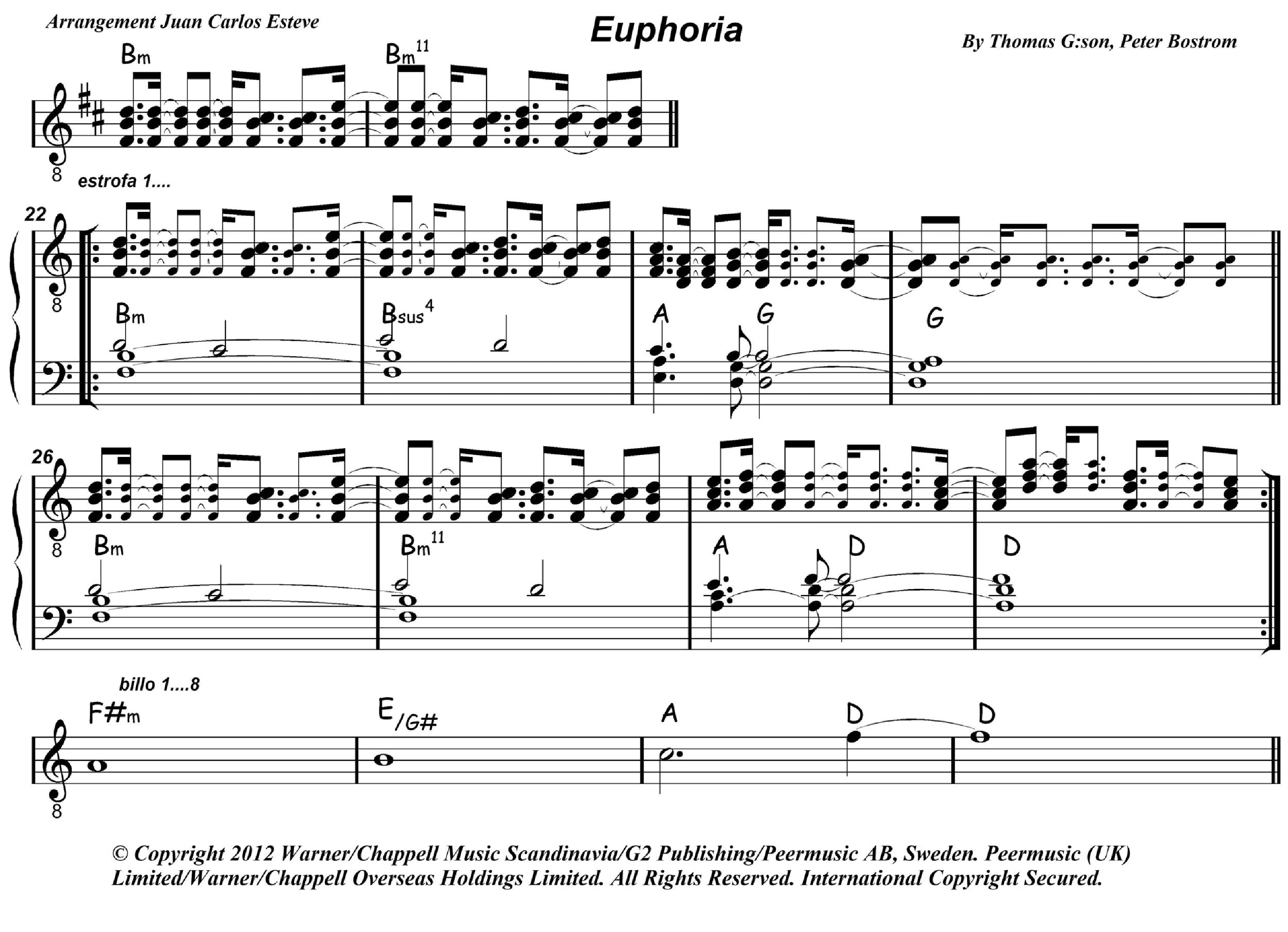 Euphoria (arr. juan carlos esteve / Gran Coda)