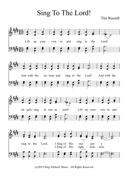 Sing To The Lord!