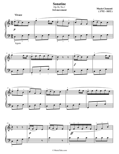 Clementi Sonatina in C Major Op.36 No.1 (3rd movement) (arr. Ben Choupak)