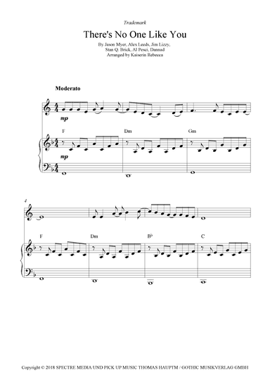 There's No One Like You (arr. Kaiserin Rebecca)