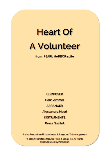 Heart Of A Volunteer (arr. Alessandro Macrì)