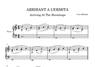 ARRIBANT A L'ERMITA Pno Solo