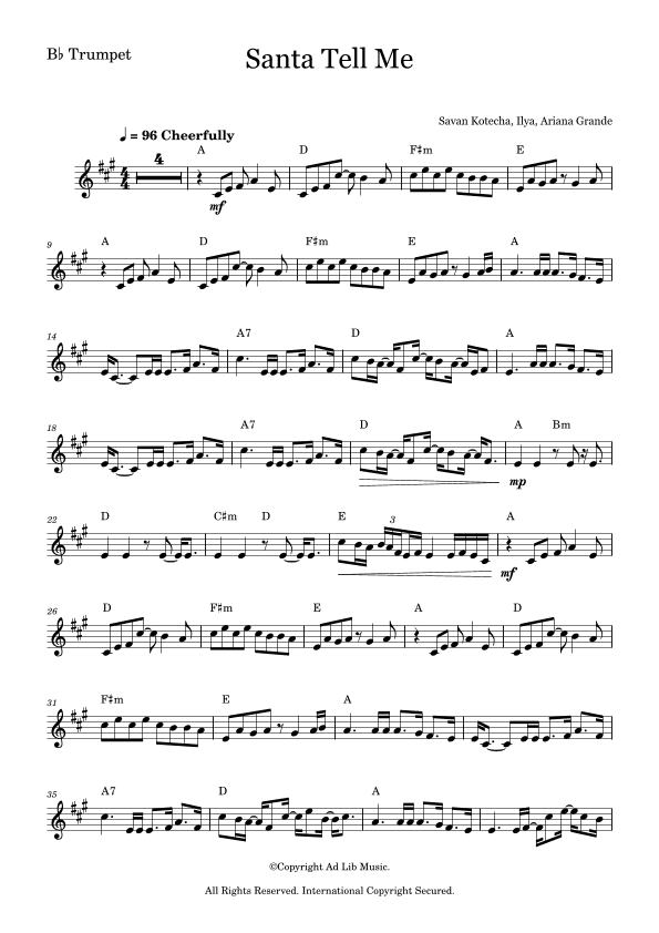 Santa Tell Me (arr. Music Ad Lib)