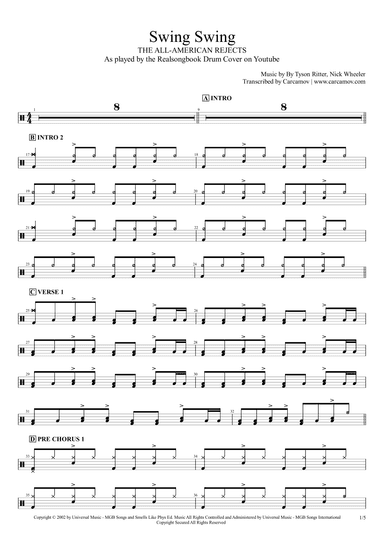 Swing Swing (arr. Realsongbook)