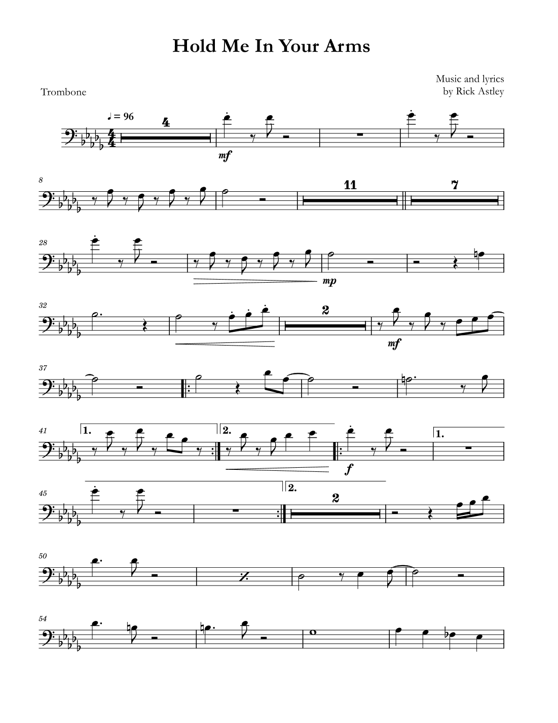 Hold Me In Your Arms (arr. David Lartey)