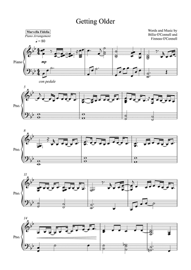 Getting Older (arr. Marvella Fidelia)