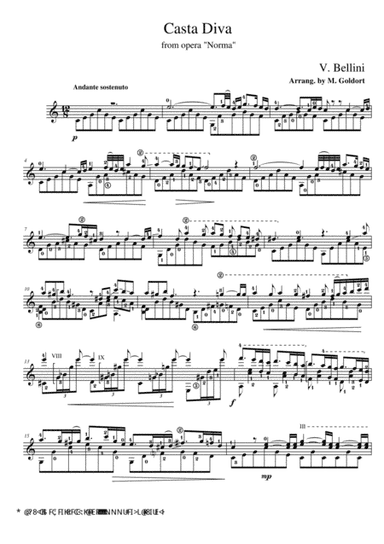 V. Bellini - "Casta Diva", from opera "Norma" (arr. Michael Goldort)