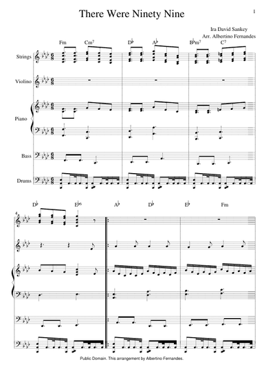 There Were Ninety Nine - Score Only (arr. Albertino Fernandes)
