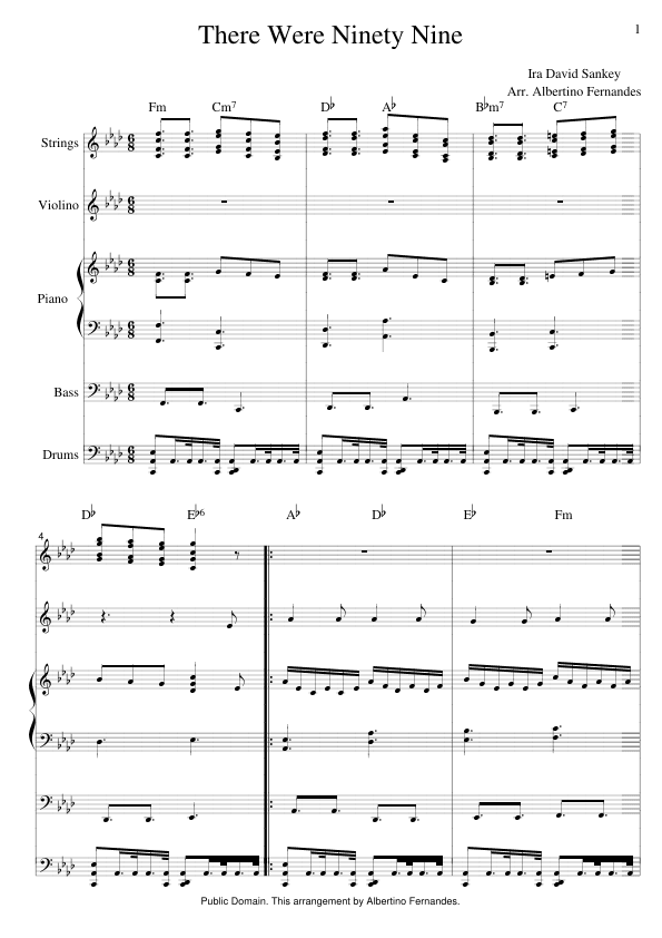 There Were Ninety Nine - Score Only (arr. Albertino Fernandes)