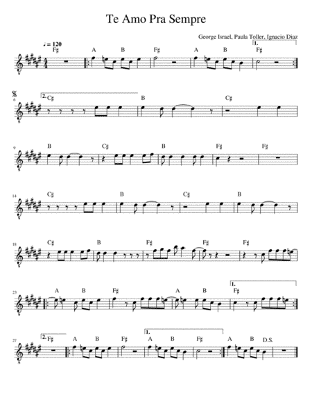 Te Amo Por Siempre (te Amo Pra Sempre) (arr. Carlos Oliveira)