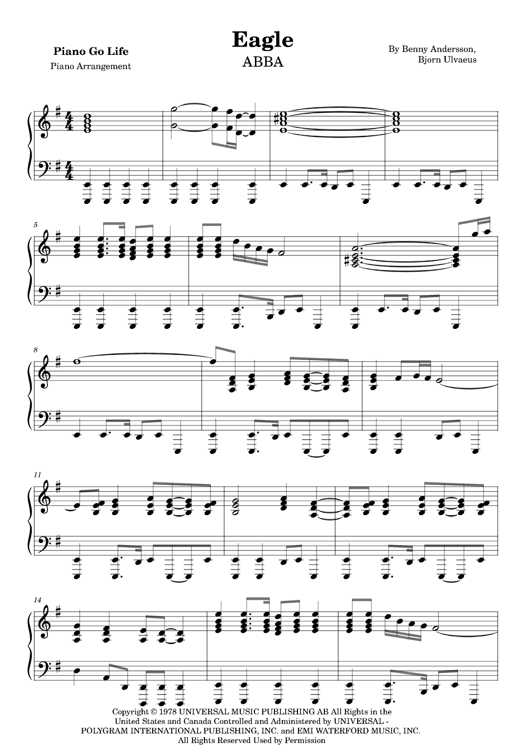 Eagle (arr. Piano Go Life)